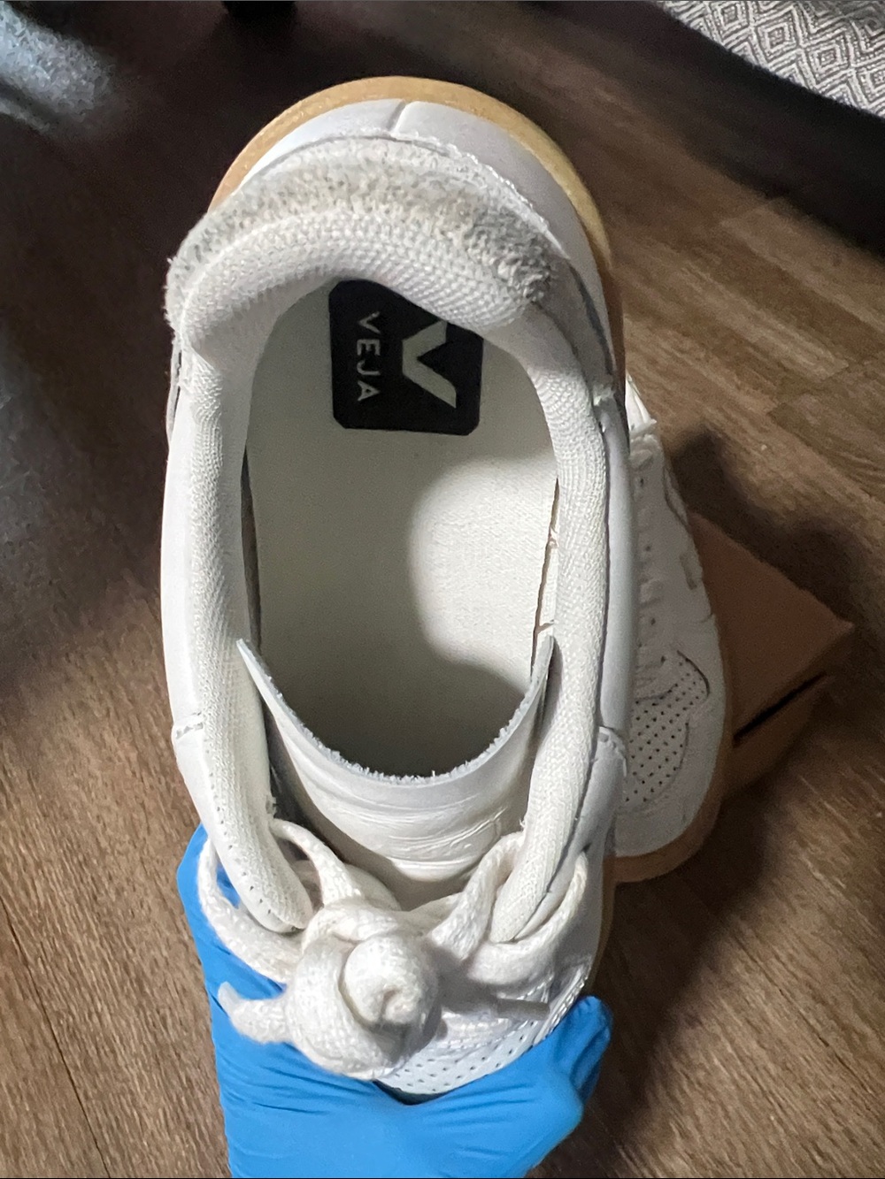 White Women’s Sneakers with Gum Sole - Picture 5 of 7